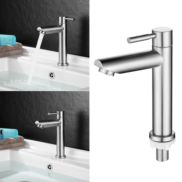Encontraproduto.com.br - Torneira Lavatório Banheiro Mesa Aço Inox  304 Escovado 1/4