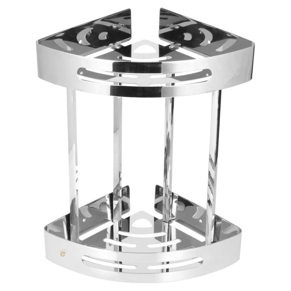 Suporte Duplo De Canto P/ Banheiro Aço Inox Resistente 36cm