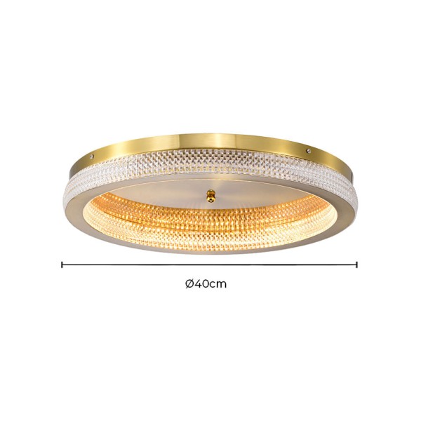 Encontraproduto.com.br - Plafon Skylight Queensland 4006 Dourado Led Bivolt