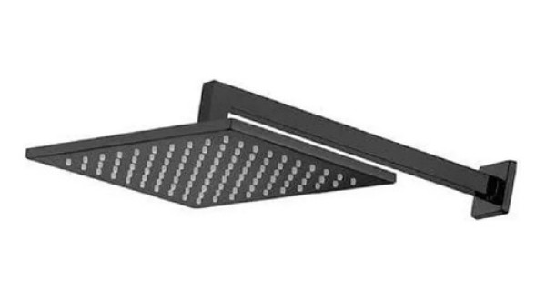 Haste Lexxa De Parede Para Ducha 40cm Black Matte Lx03b