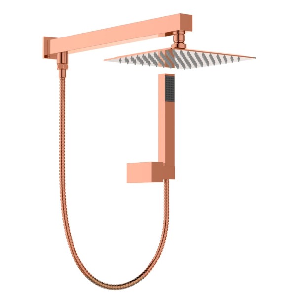 Chuveiro Lexxa Quadrado Com Desviador Rose Gold Lx4107rg