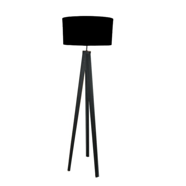 Encontraproduto.com.br - Luminária De Chão Em Madeira Imbuia 152cm Decoração