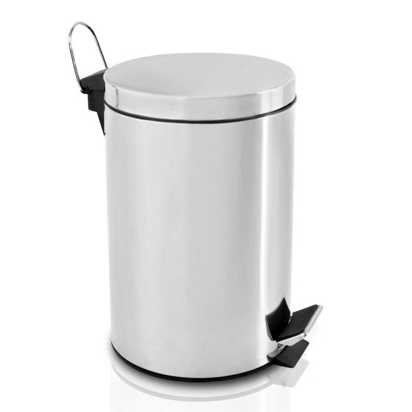 Lixeira Inox Com Pedal Útil Bazar 12L LB604L