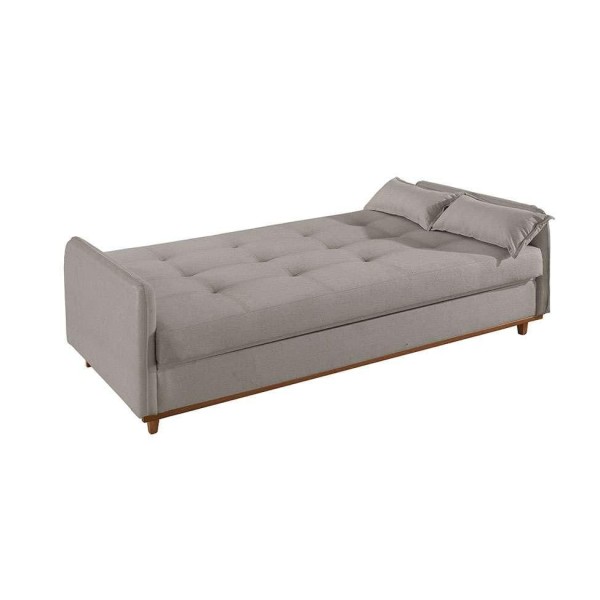 Encontraproduto.com.br - Sofá-Cama Casal 3 Lugares Ipanema com Baú Linho Bege