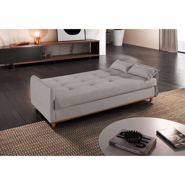 Encontraproduto.com.br - Sofá-Cama Casal 3 Lugares Ipanema com Baú Linho Bege