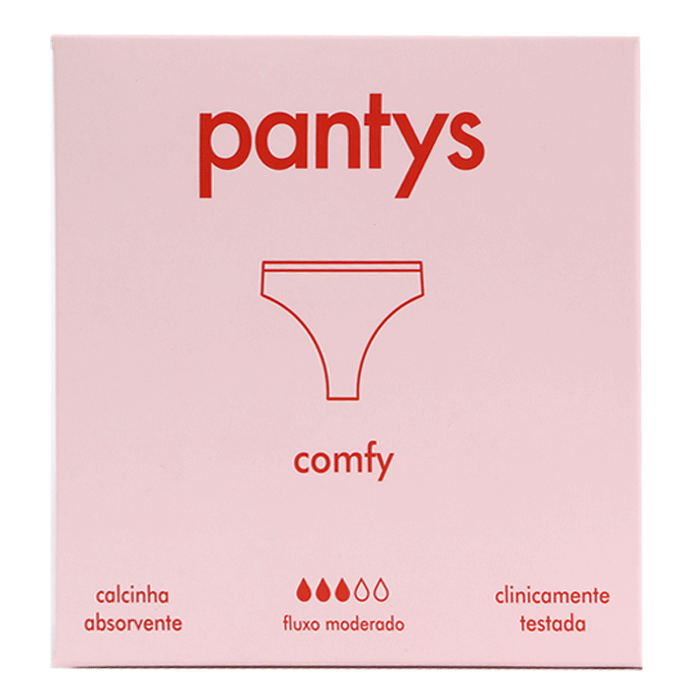 Calcinha Absorvente Pantys Comfy Fluxo Moderado Preto E Rosa GG (44/46)