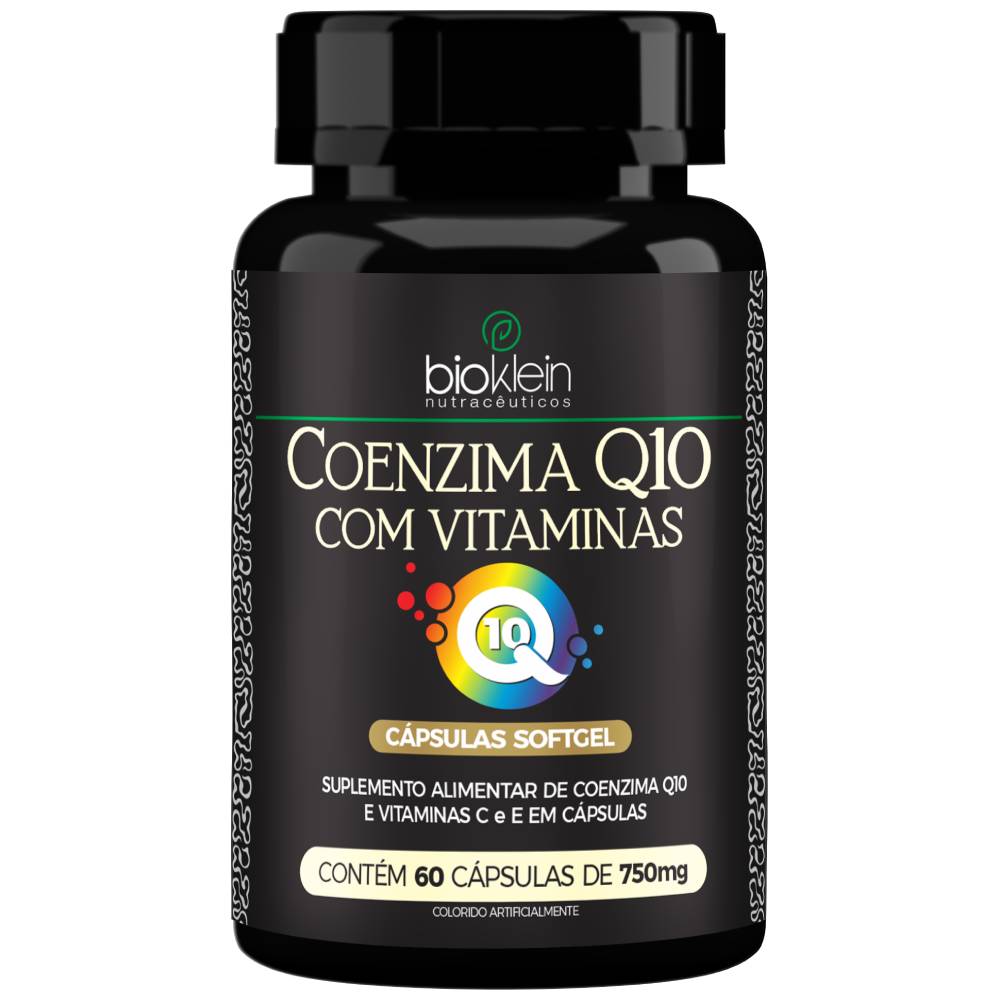 Encontraproduto.com.br - Coenzima Q10 com Vitaminas C e E (750mg) 60 Cápsulas - BioKlein
