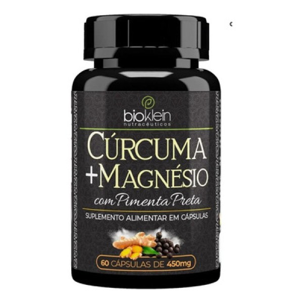 Encontraproduto.com.br - Cúrcuma com Magnésio e Pimenta Preta 60 cápsulas - Bioklein