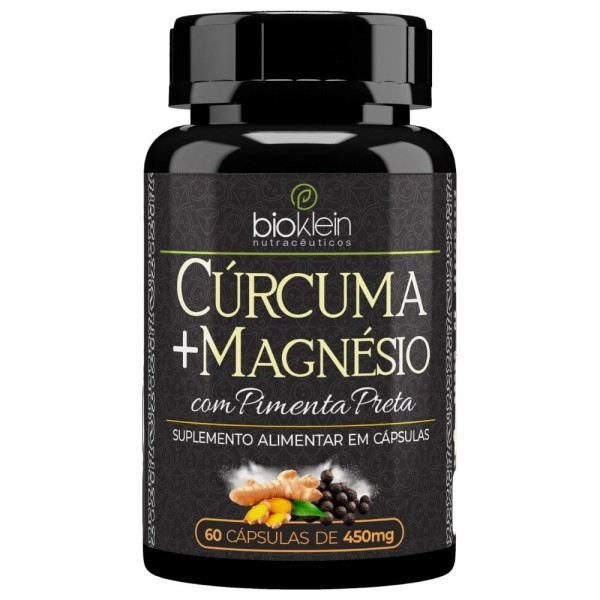 Encontraproduto.com.br - Cúrcuma com Magnésio e Pimenta Preta 60 cápsulas - Bioklein