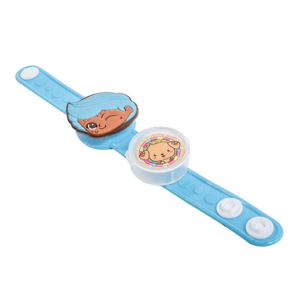Encontraproduto.com.br - Pulseira Kids Flash Chocolix com Doce Rosa Kids Zone