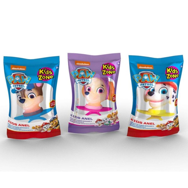 Encontraproduto.com.br - Pirulito Kids Anel Patrulha Canina Display Com 32 Unidades