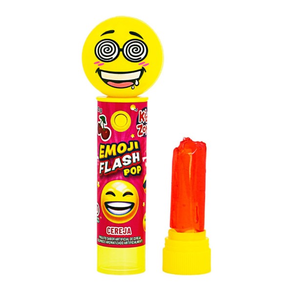 Encontraproduto.com.br - Pirulito KIDS ZONE Emoji Flash Pop 10g