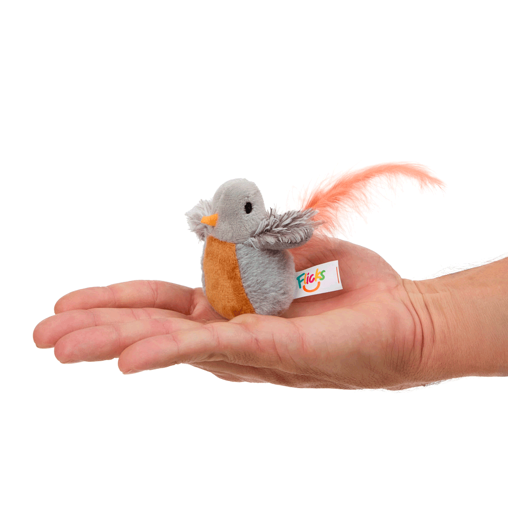 Encontraproduto.com.br - Brinquedo Pelúcia Pássaro com Catnip Flicks