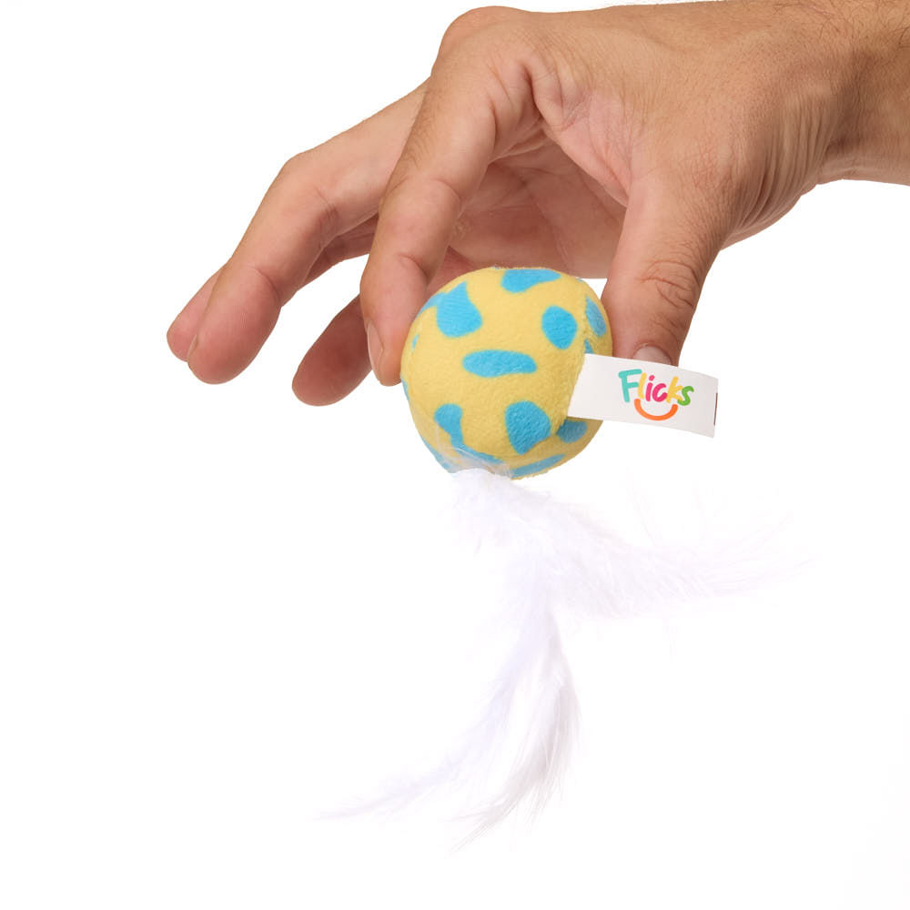 Encontraproduto.com.br - Brinquedo Pelúcia Bola com Catnip Flicks