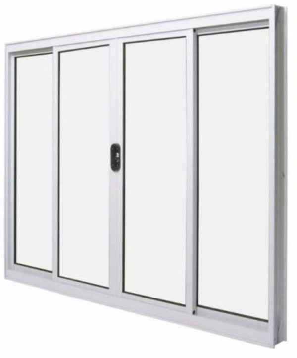 Encontraproduto.com.br - Janela de alumínio 04 folhas Classic Branca - 100x120
