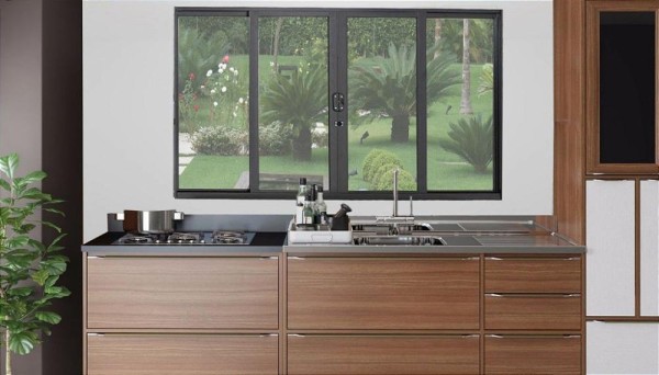 Encontraproduto.com.br - Janela de alumínio 04 folhas classic preto - 100x120