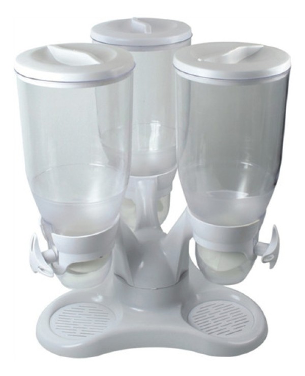 Dispenser Triplo Porta Mantimentos 3 Potes Hermeticos Kangur