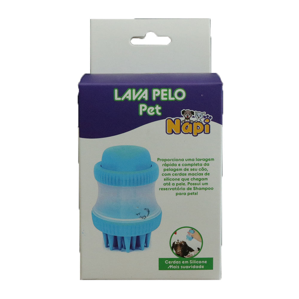 Encontraproduto.com.br - Escova Lava Pelos Azul Napi