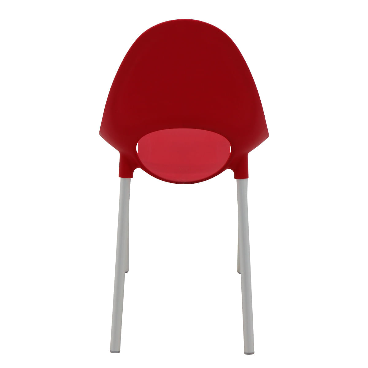 Encontraproduto.com.br - Cadeira Tramontina Elisa Summa Em Polipropileno Vermelho Com Pernas De Alumínio Anodizado Tramontina