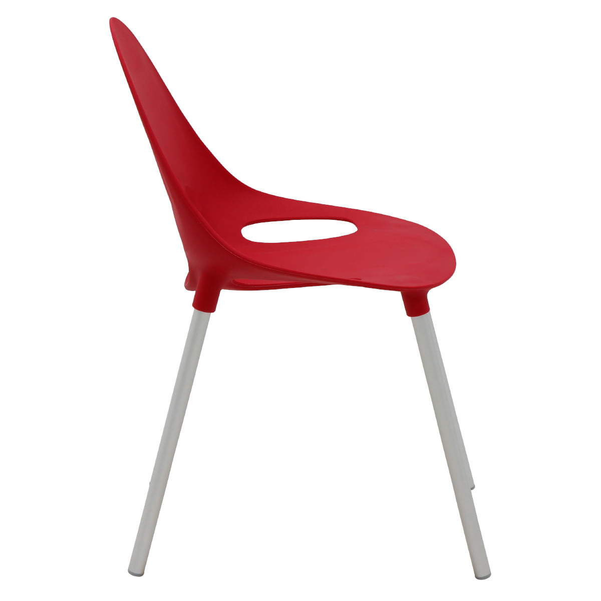 Encontraproduto.com.br - Cadeira Tramontina Elisa Summa Em Polipropileno Vermelho Com Pernas De Alumínio Anodizado Tramontina