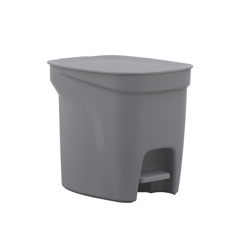 Encontraproduto.com.br - Lixeira Compact Cinza 7L
