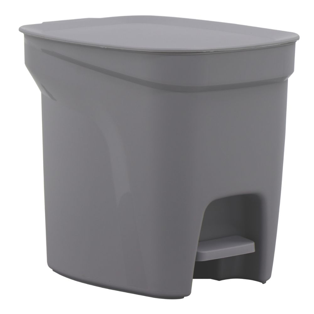 Encontraproduto.com.br - Lixeira Compact Cinza 7L