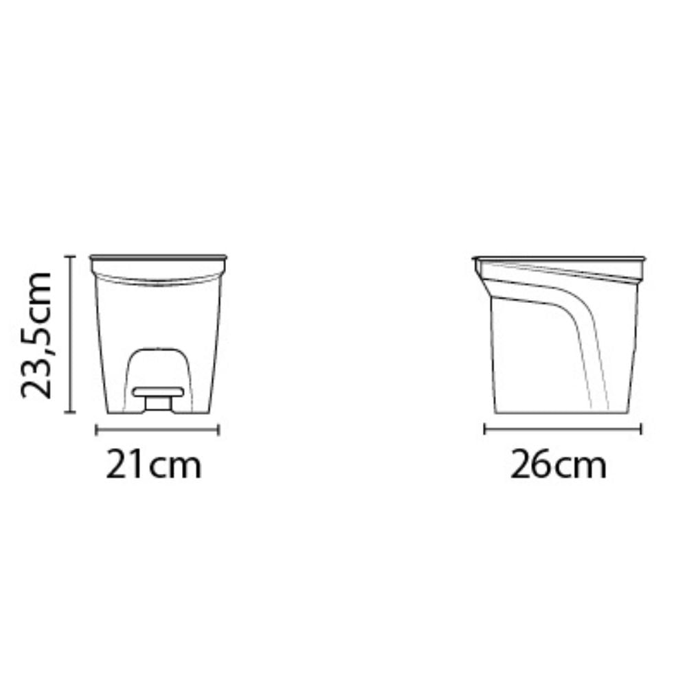 Encontraproduto.com.br - Lixeira Compact Cinza 7L