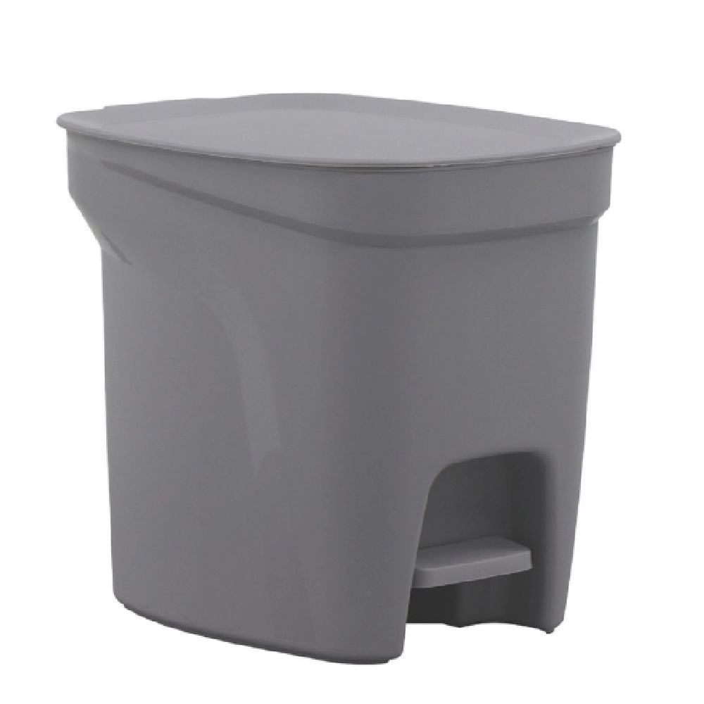 Encontraproduto.com.br - Lixeira Compact Cinza 7L