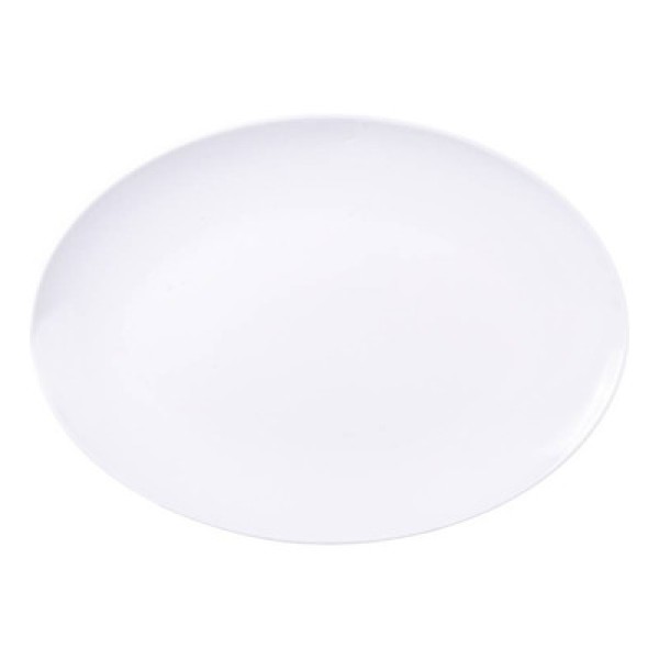Travessa Oval Tramontina Sophia Em Porcelana 40x29 Cm Cor Branco