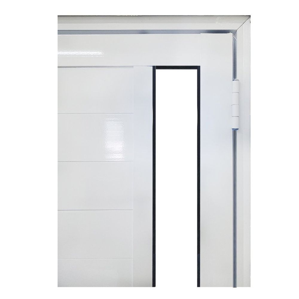 Encontraproduto.com.br - Porta Lambril De Alumínio Direita 210 X 80cm Com Visor Linha Veneza Esquadrias Bergamo Branco