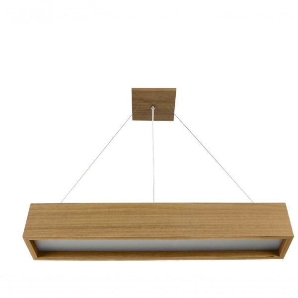Encontraproduto.com.br - Pendente Adrilustres Wood Retangular T8 64cm 2xG13