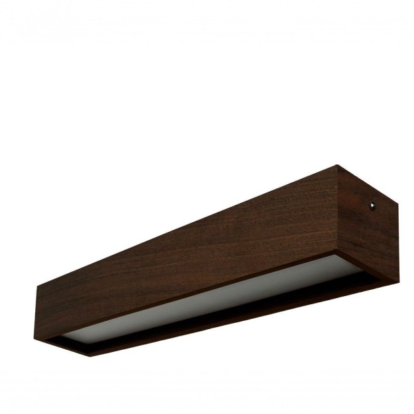 Encontraproduto.com.br - Plafon Wood Retângular 120x10cm - 01 Luz G12 Cor:imbuia