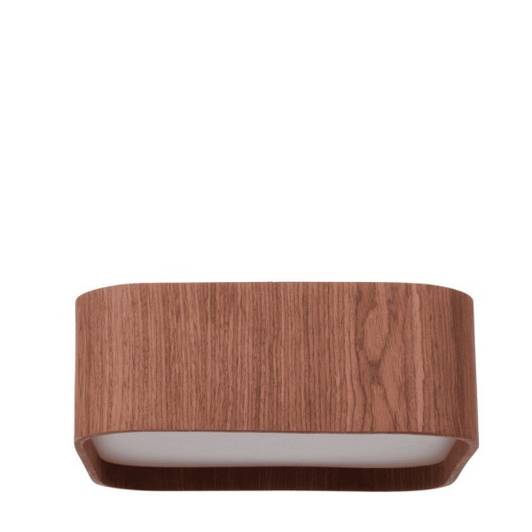 Encontraproduto.com.br - Plafon Madeira Quadrado Arredondado 25x25cm Cor:imbuia