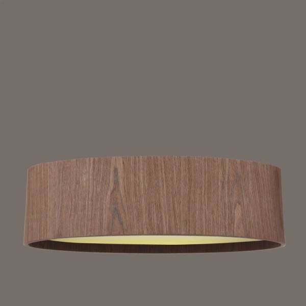 Encontraproduto.com.br - Plafon Oval Madeira 75cm Cor:preto