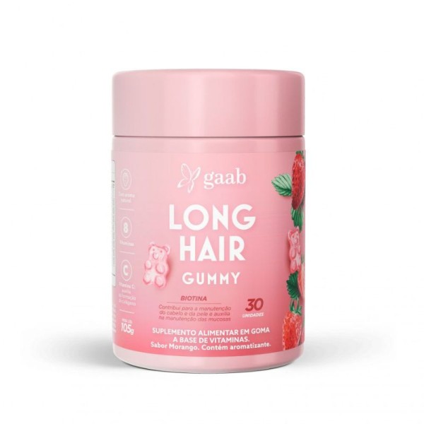 Encontraproduto.com.br - Long Hair Gummy Gaab 30 gomas