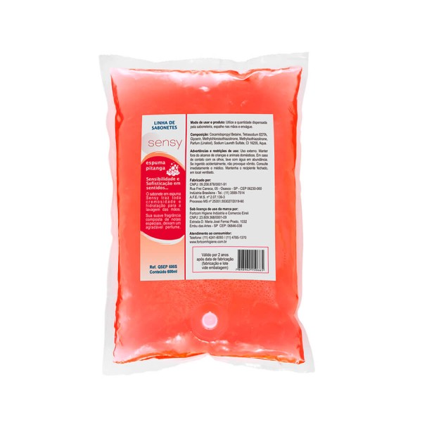 Encontraproduto.com.br - Sabonete Espuma 600ml Pitanga - Sensy