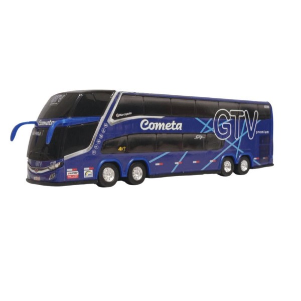 Encontraproduto.com.br - Brinquedo ônibus Cometa Gtv 2 Andares 30cm