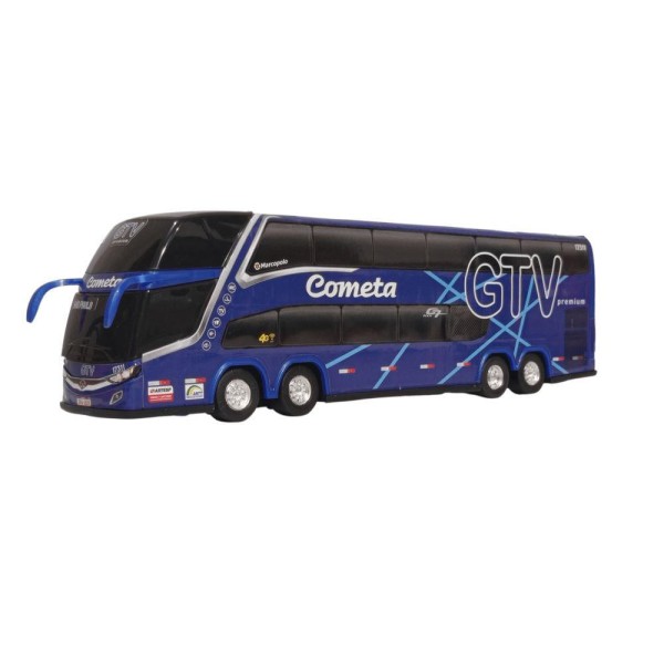 Encontraproduto.com.br - Brinquedo ônibus Cometa Gtv 2 Andares 30cm