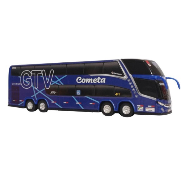 Encontraproduto.com.br - Brinquedo ônibus Cometa Gtv 2 Andares 30cm