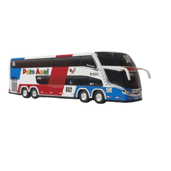 Encontraproduto.com.br - Miniatura ônibus Pato Azul 2 Andares 1800dd G7