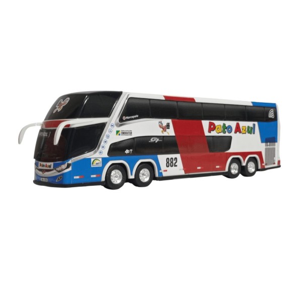 Encontraproduto.com.br - Miniatura ônibus Pato Azul 2 Andares 1800dd G7