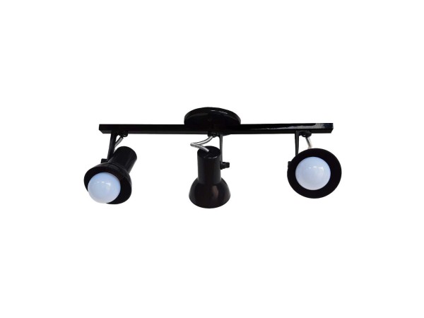 Luminária Trilho de Spot 3 Lâmpadas 60W Polipropileno Luz Vita 30605702 Preto Bivolt
