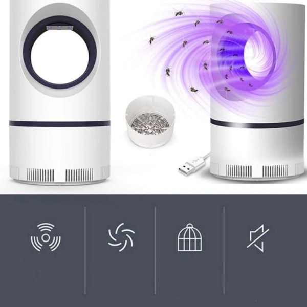 Encontraproduto.com.br - Luminária Mata Mosquito Led Armadilha Noturna Usb Bivolt