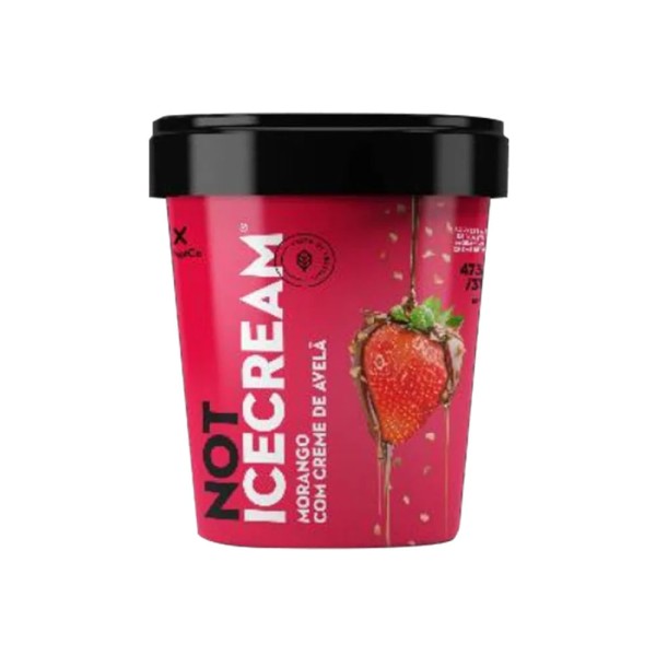 Encontraproduto.com.br - Sorvete NOT ICECREAM Morango com Creme de Avelã Pote 473m