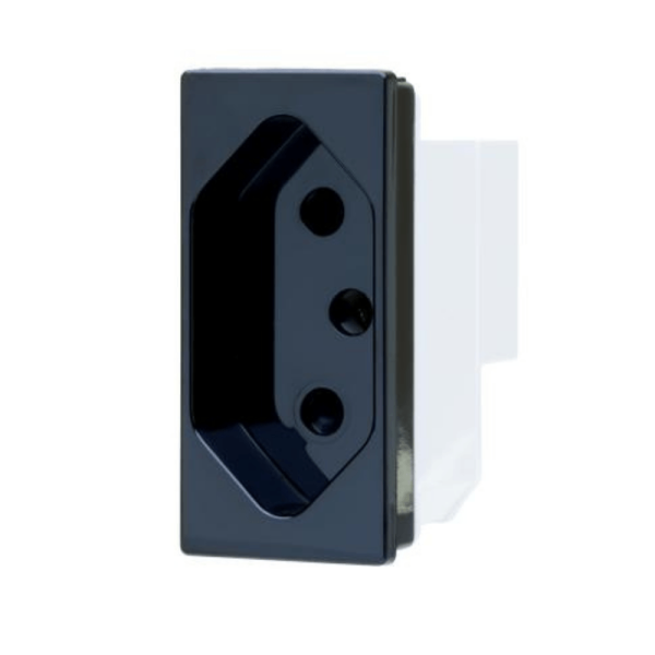 Módulo Tomada 2P+T 10A-250V Pb N1136.NPt Preto Unno 2Cla113600N1604S ABB