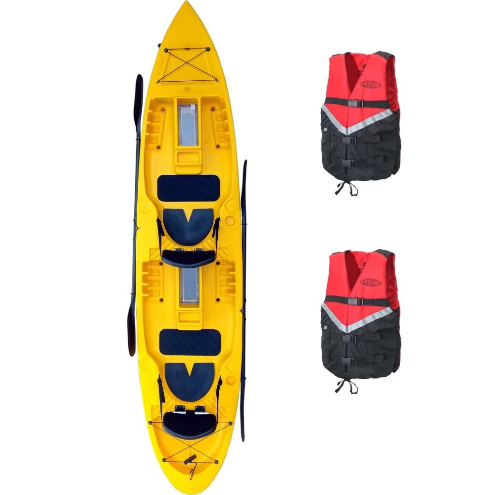 Encontraproduto.com.br - Caiaque New Foca STD Com 2 Coletes  - Caiaker