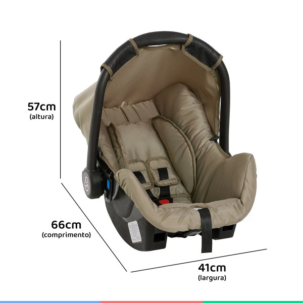 Encontraproduto.com.br - Carrinho Bebe Berço Passeio Reversível Galzerano Milano + Bebê Conforto + Base + Protetor Solar