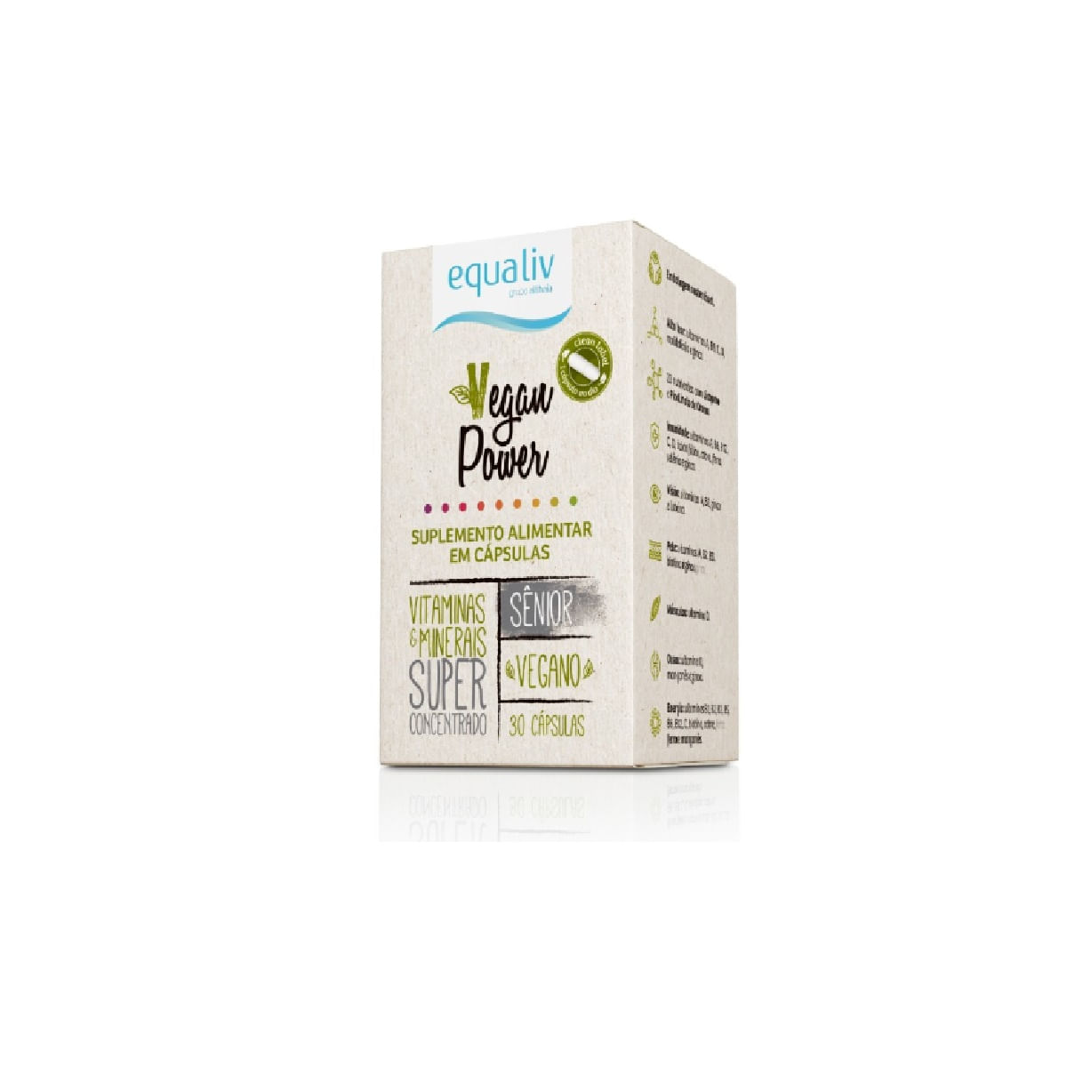 Encontraproduto.com.br - Vegan Power Equaliv Sênior 30 Cápsulas