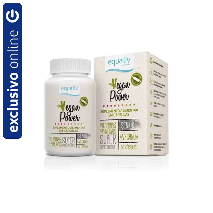 Encontraproduto.com.br - Vegan Power Equaliv Sênior 30 Cápsulas