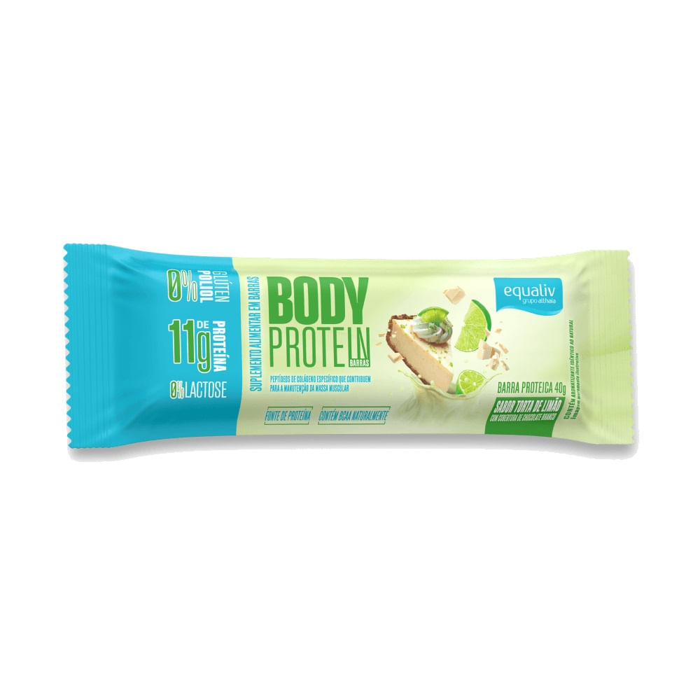 Encontraproduto.com.br - Body Protein Barra Equaliv Torta de Limão Com 9 Unidades 40g